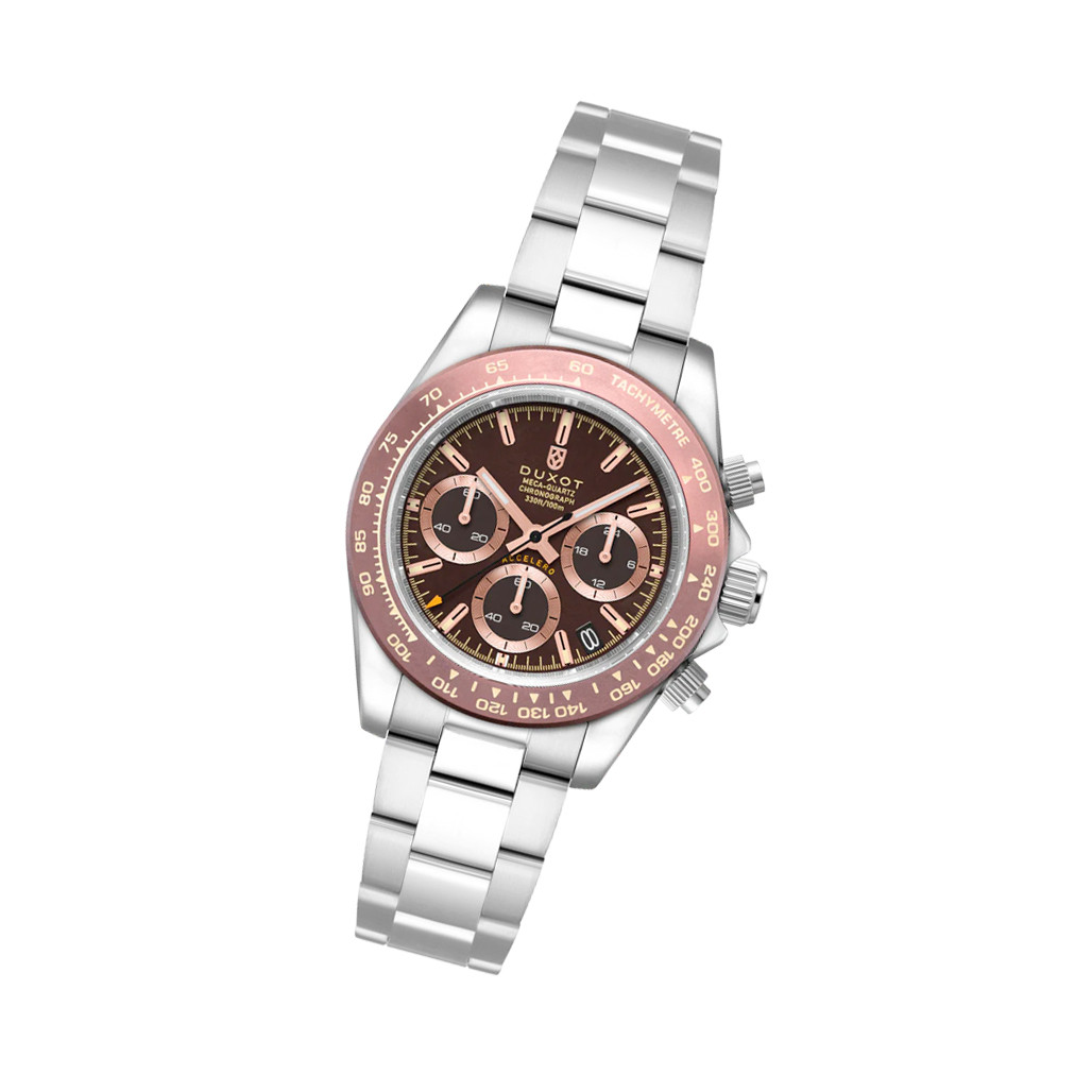 Duxot Accelero Chronograph with Chestnut Brown Dial #DX-2065-44