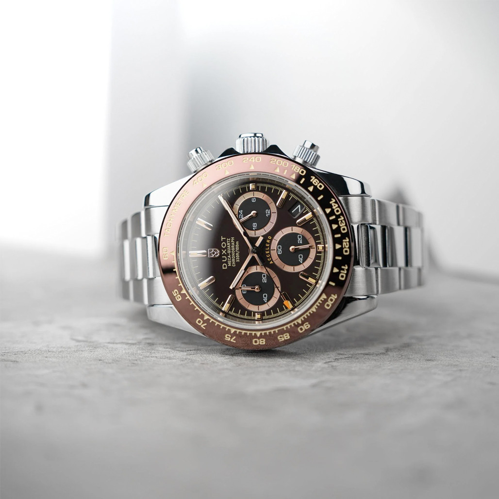 Duxot Accelero Chronograph with Chestnut Brown Dial #DX-2065-44