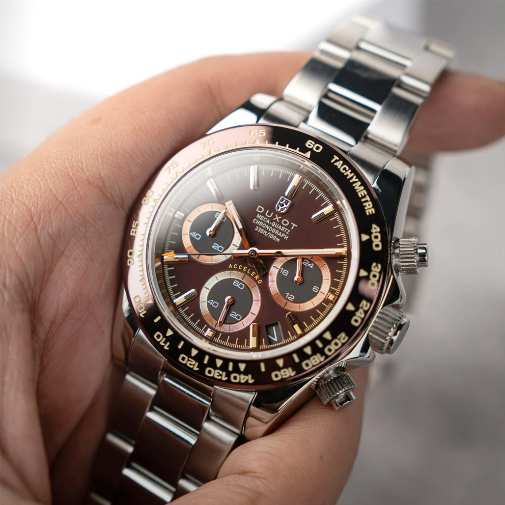 Duxot Accelero Chronograph with Chestnut Brown Dial #DX-2065-44