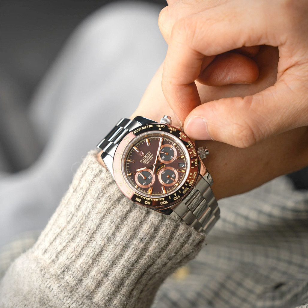 Duxot Accelero Chronograph with Chestnut Brown Dial #DX-2065-44