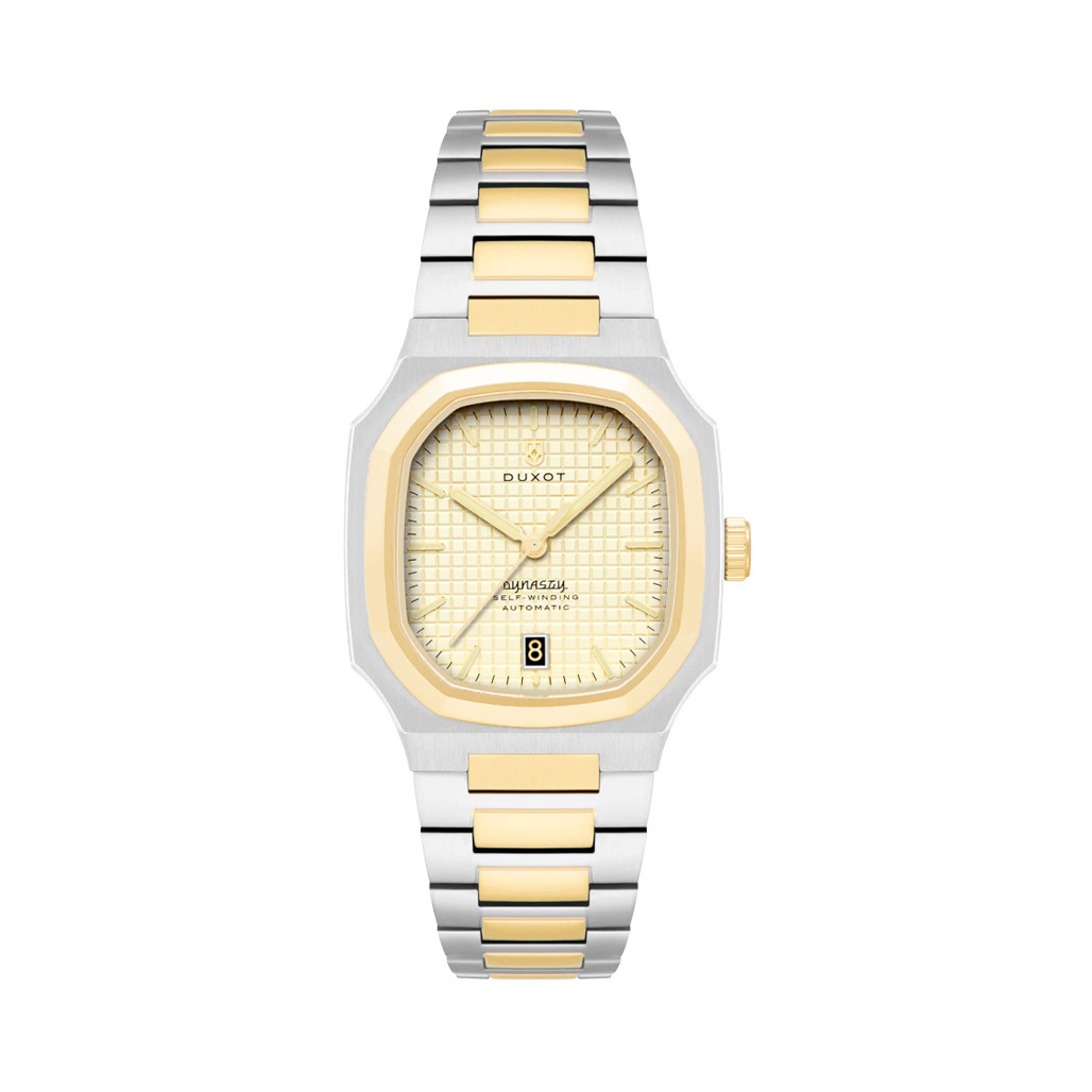 Duxot Colmar Automatic Two-Tone with Golden Dial #DX-2069-44