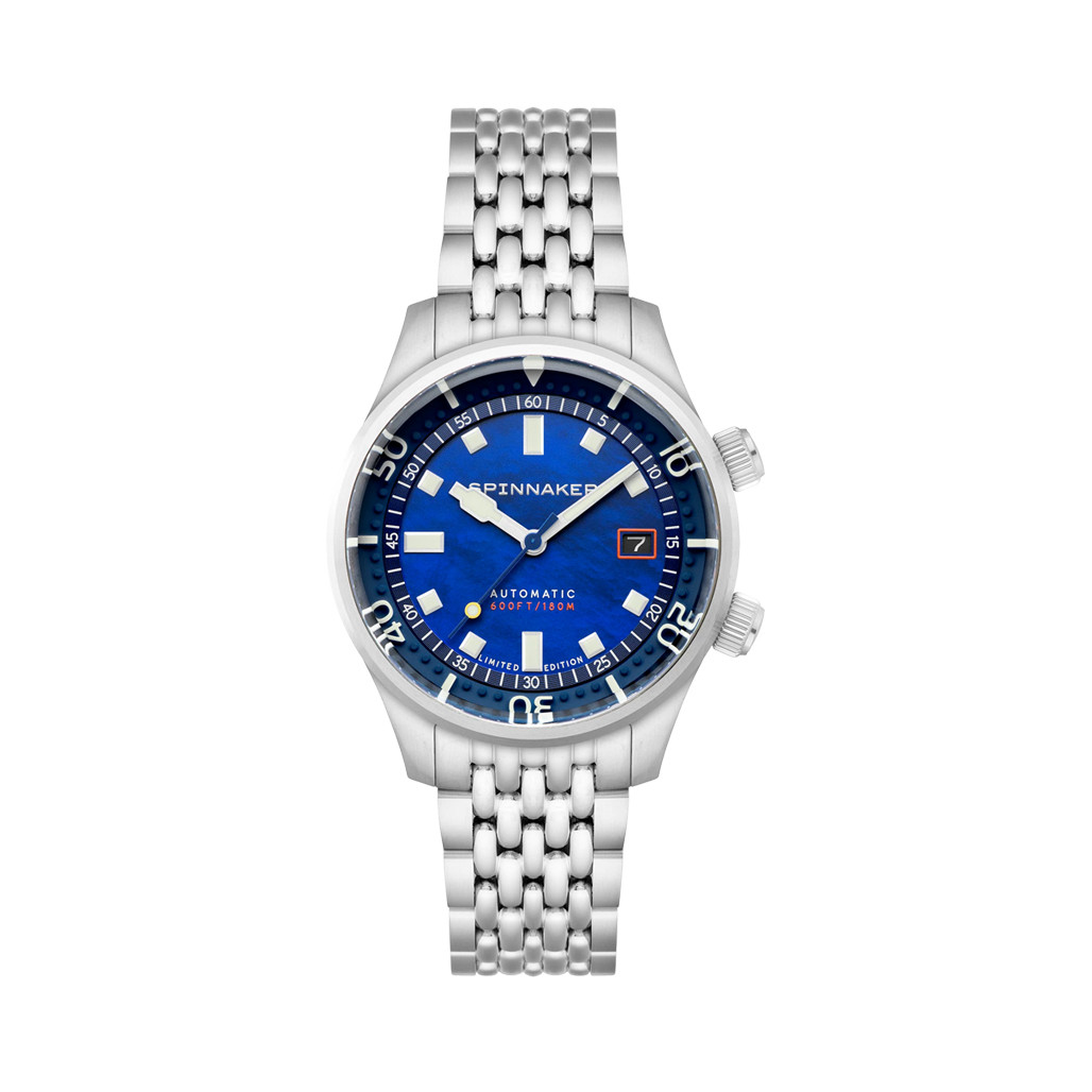 JJJ様Pissei primapelle Mサイズ Blu Indigo Spinnaker Bradner LE Pearl Diver Indigo Mirage Watch #SP-5158-33