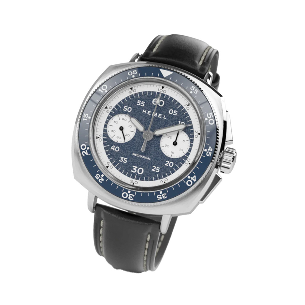 Hemel Sky Racer Mechanical Chronograph with Navy Blue Dial #HF37NBL