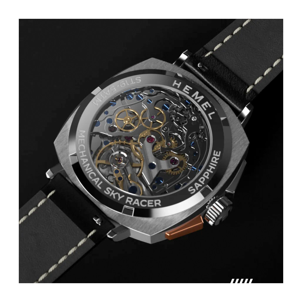 Hemel Sky Racer Mechanical Chronograph with Full Lume Dial #HF37FLW