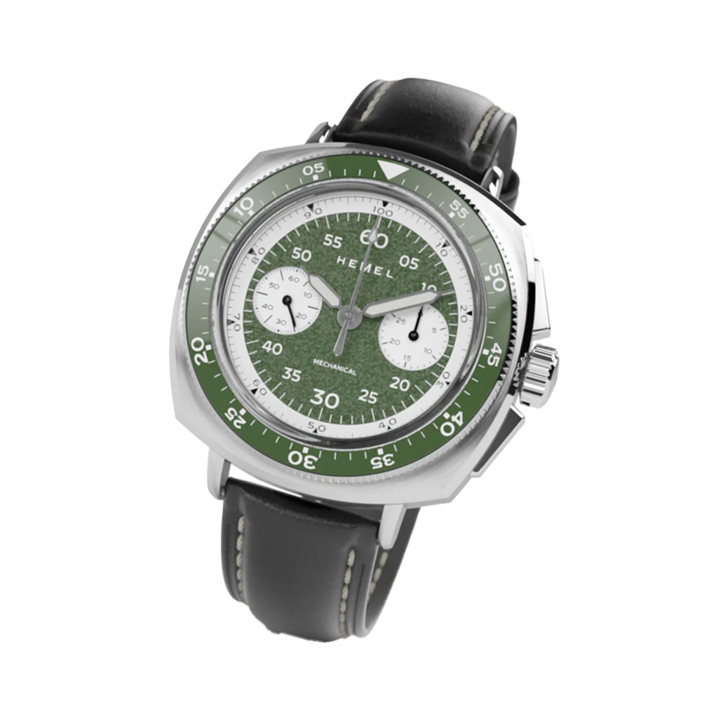 バルクオム Hemel Sky Racer Mechanical Chronograph with Raceway Green Dial