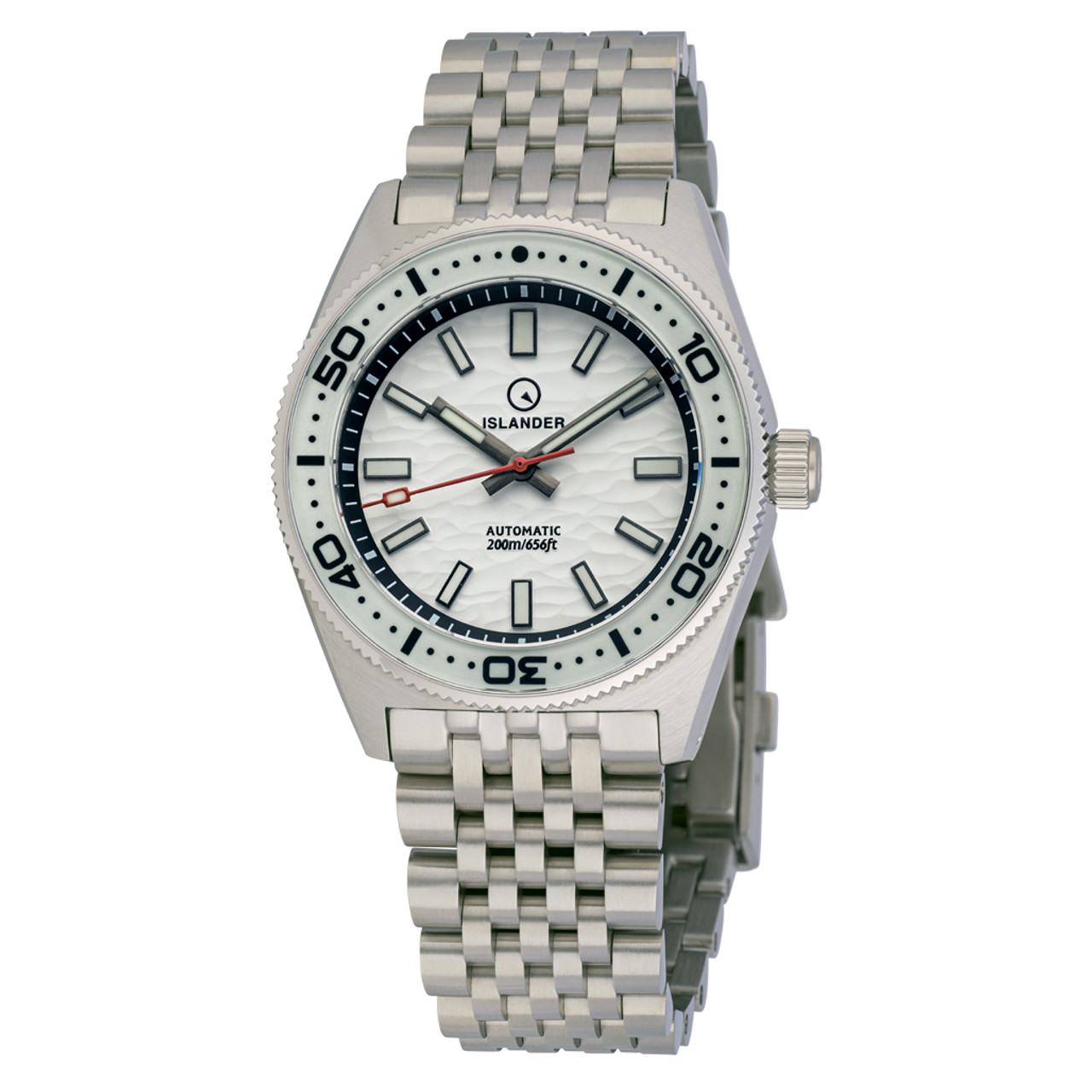 Islander Northport 37mm Automatic Watch with White Ripple Dial