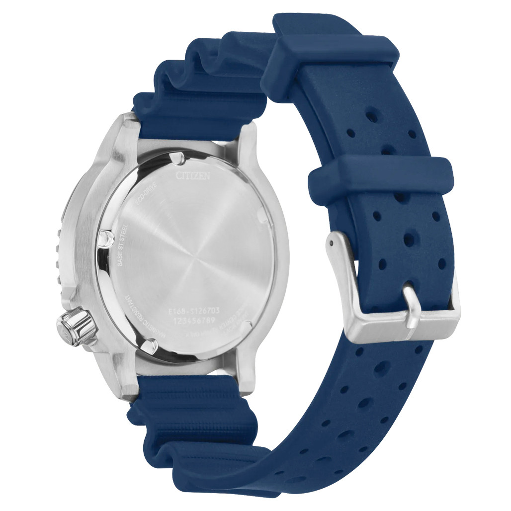 Citizen Eco-Drive Promaster Dive Watch with Blue Dial and Rubber