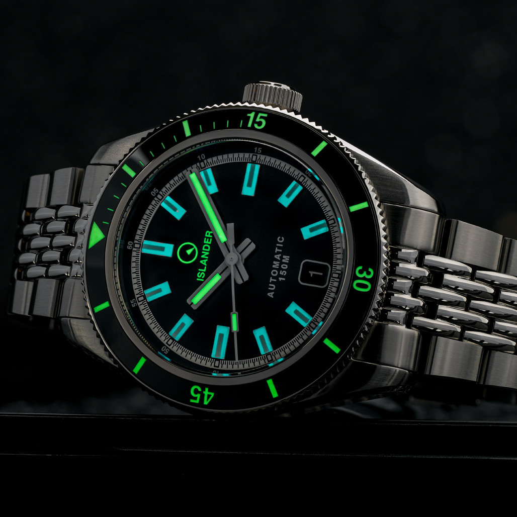 Islander Port Jefferson Skin Diver Automatic Watch with Ink Black