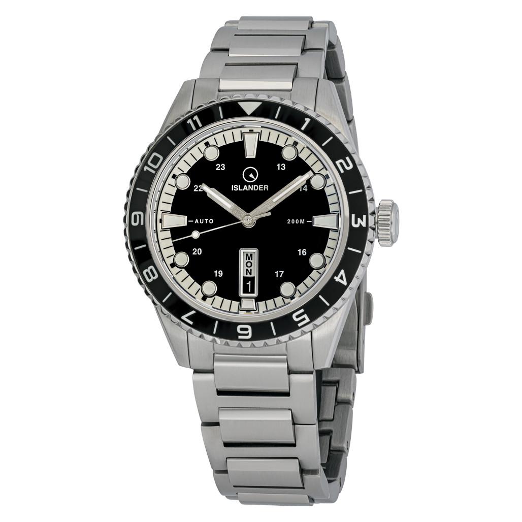 サザンアイランド Islander Greenport 39mm Dive Watch with Black and White Dial #ISL-300