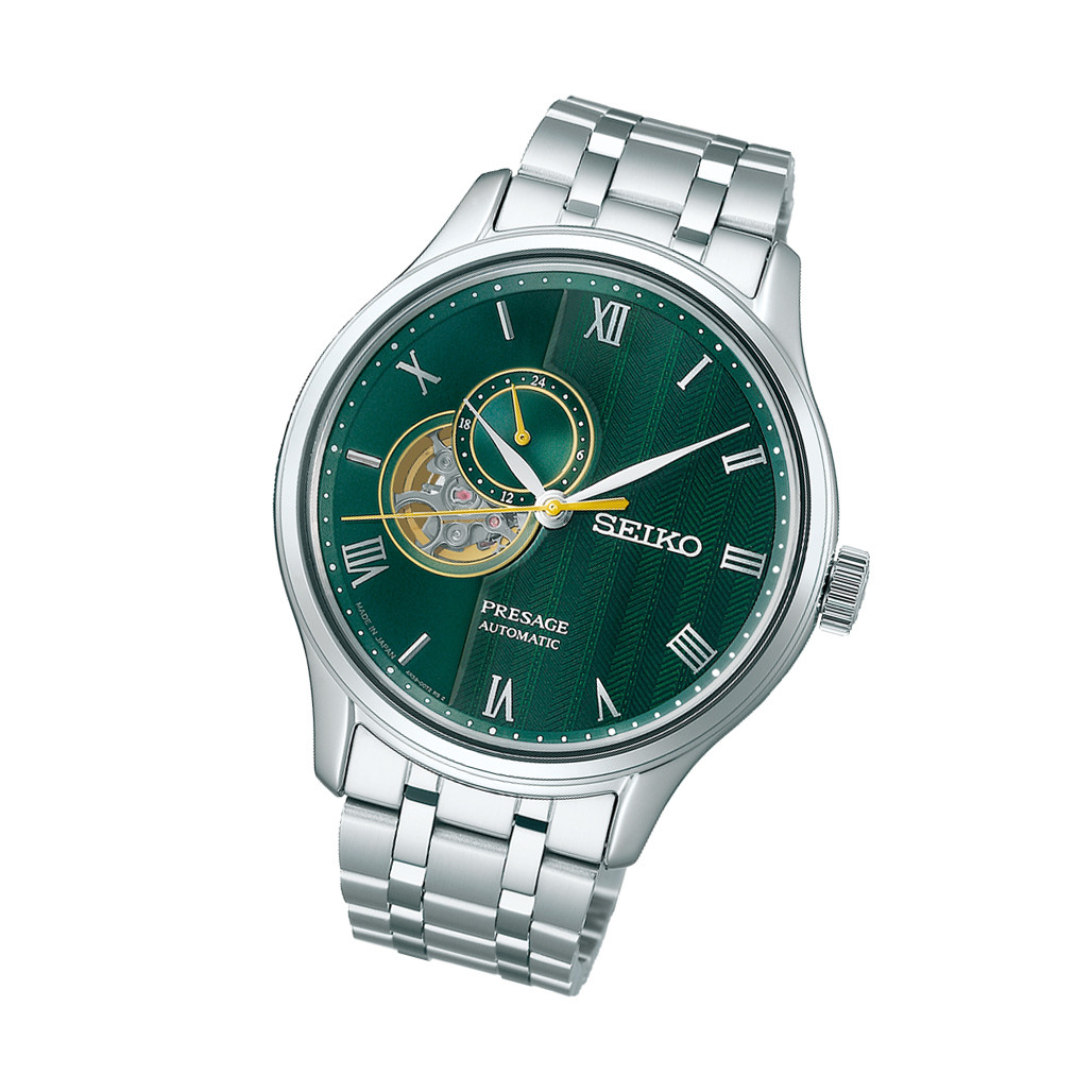 Seiko Presage Japanese Green Garden Automatic Dress Watch #SSA463