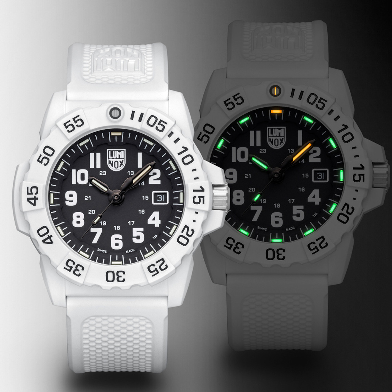 Luminox Navy SEAL Arctic White Black Dial Military Watch #XS