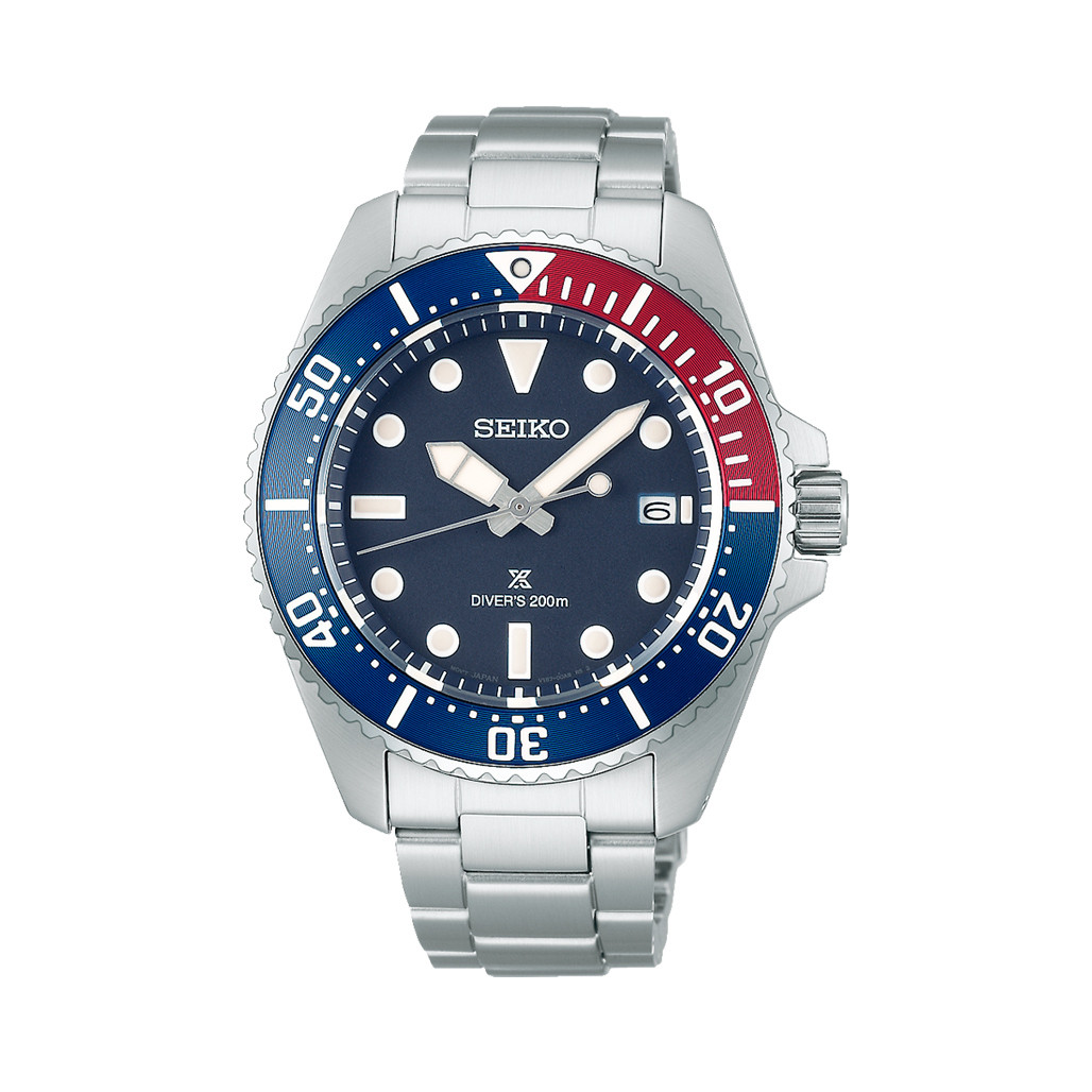 Seiko 41mm Prospex Blue Dial Solar Dive Watch #SNE595