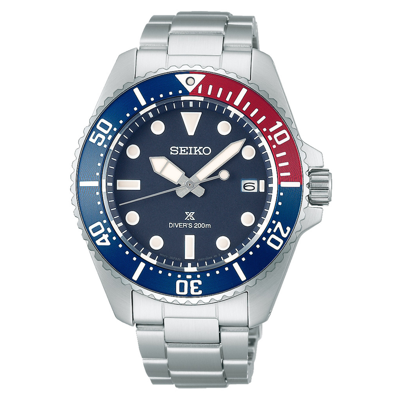 Seiko 41mm Prospex Blue Dial Solar Dive Watch #SNE595