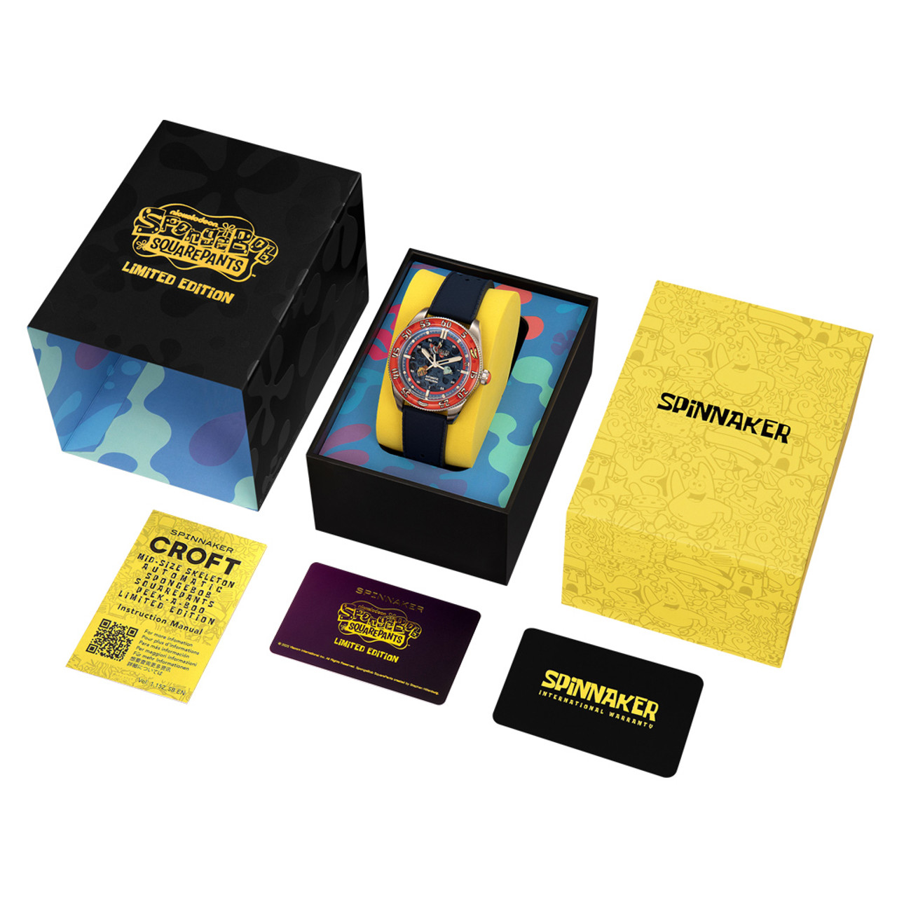 Spinnaker x Spongebob Croft LE Peekaboo Krabby Flipper Watch