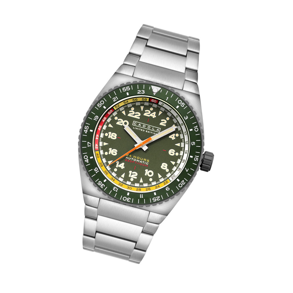 Cadola Dog Leg Automatic with Olive Green Dial #CD-1030-22