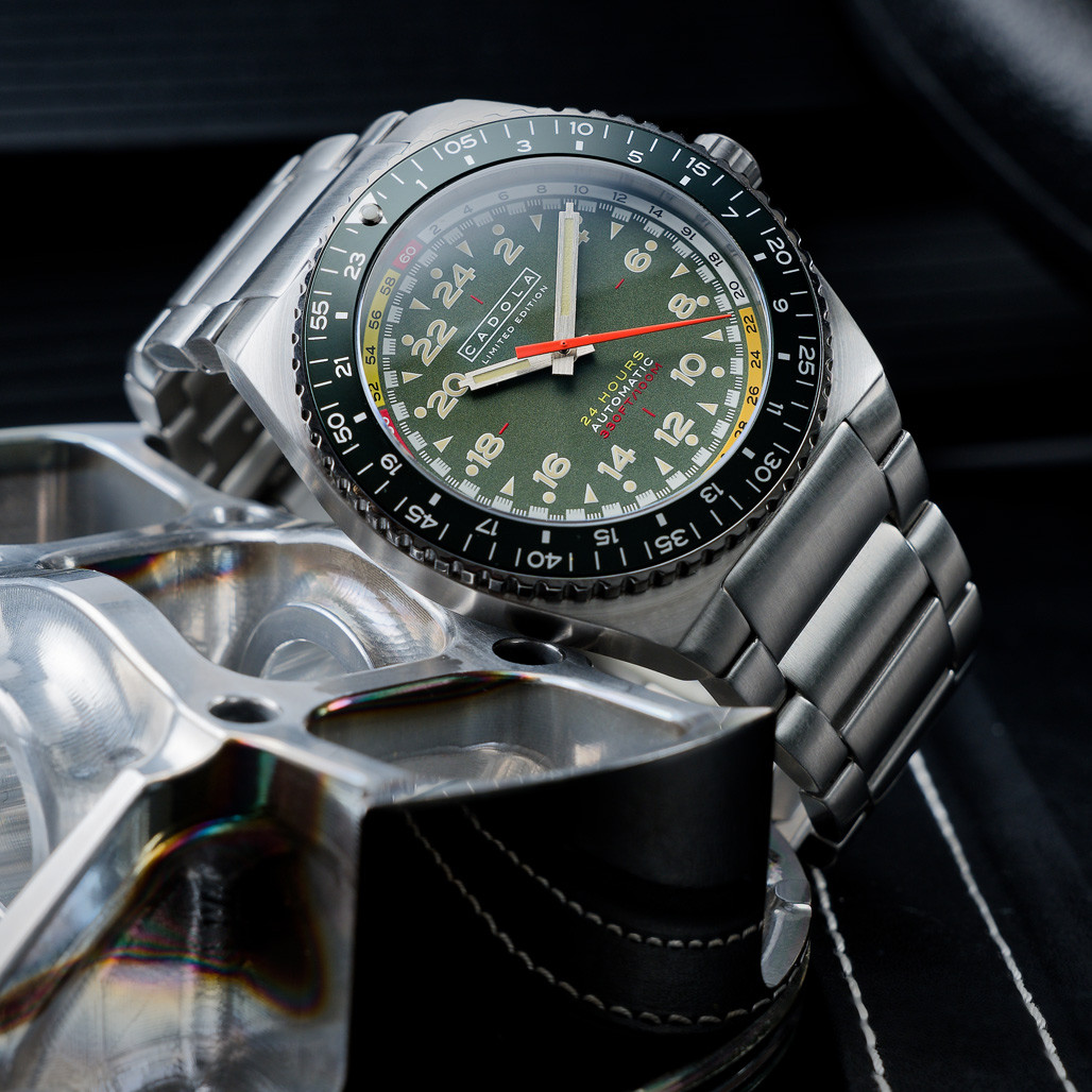 Cadola Dog Leg Automatic with Olive Green Dial #CD-1030-22