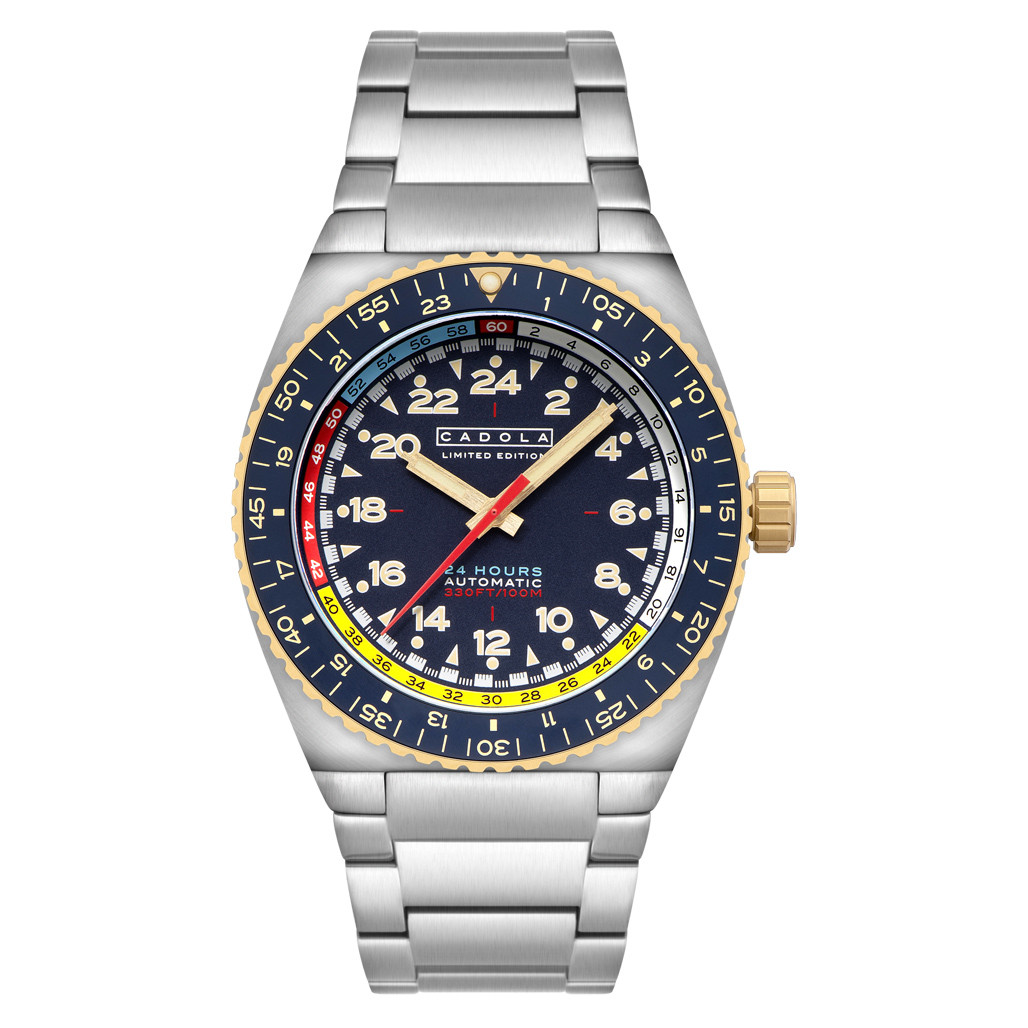 Cadola Dog Leg Automatic with Royal Blue Dial #CD-1030-33