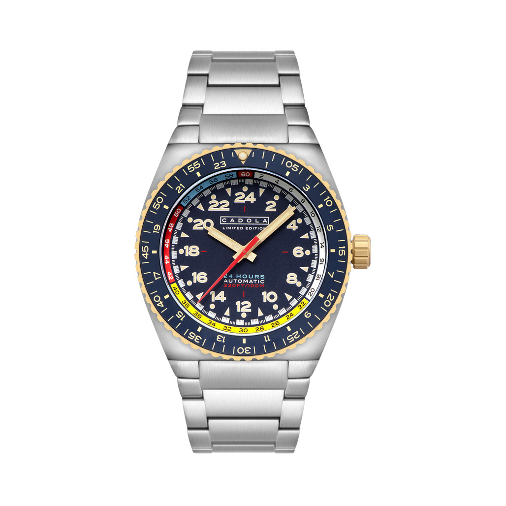 Cadola Dog Leg Automatic with Royal Blue Dial #CD-1030-33