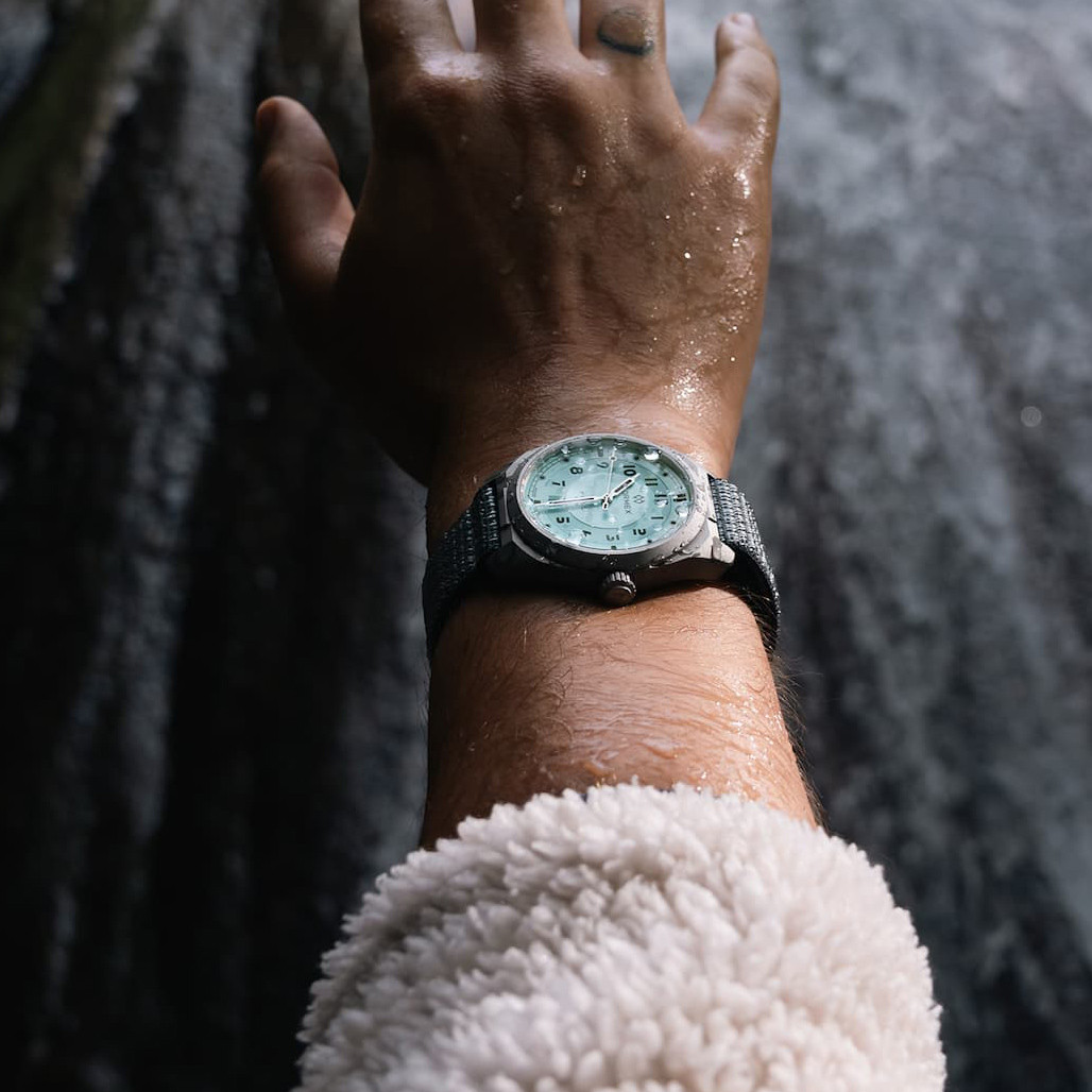 Formex Swiss Automatic Titanium Field Watch with Ice Blue Dial