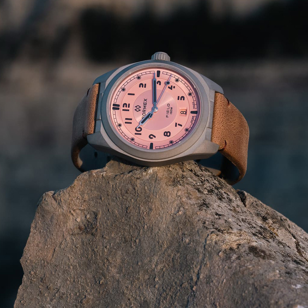 Formex Swiss Automatic Titanium Field Watch with Coho Salmon Dial