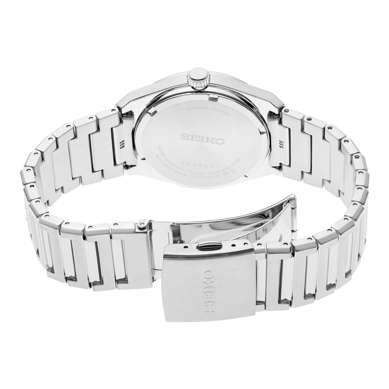 Seiko Essentials Watch with Green Striped Dial #SUR601
