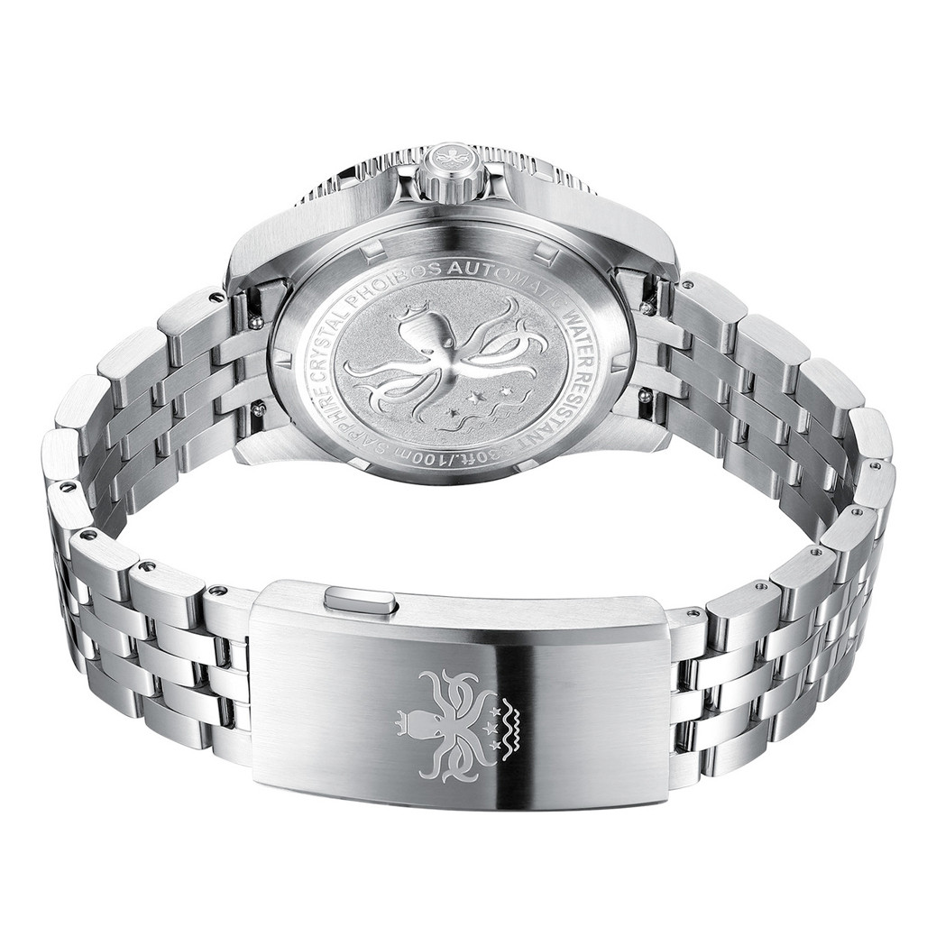 Phoibos Voyager GMT Automatic Watch with Green Aventurine Dial #PY058A