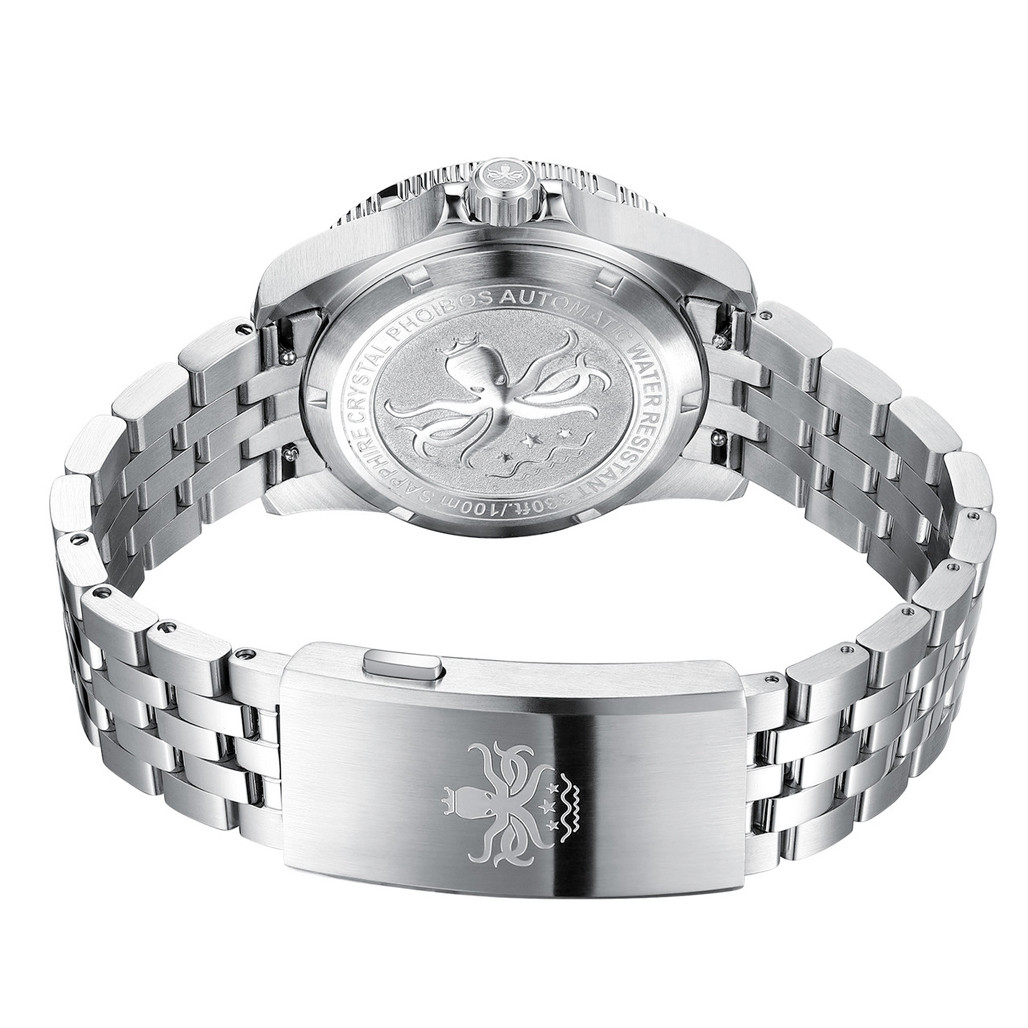 Phoibos Voyager GMT Automatic Watch with Dark Blue Aventurine Dial
