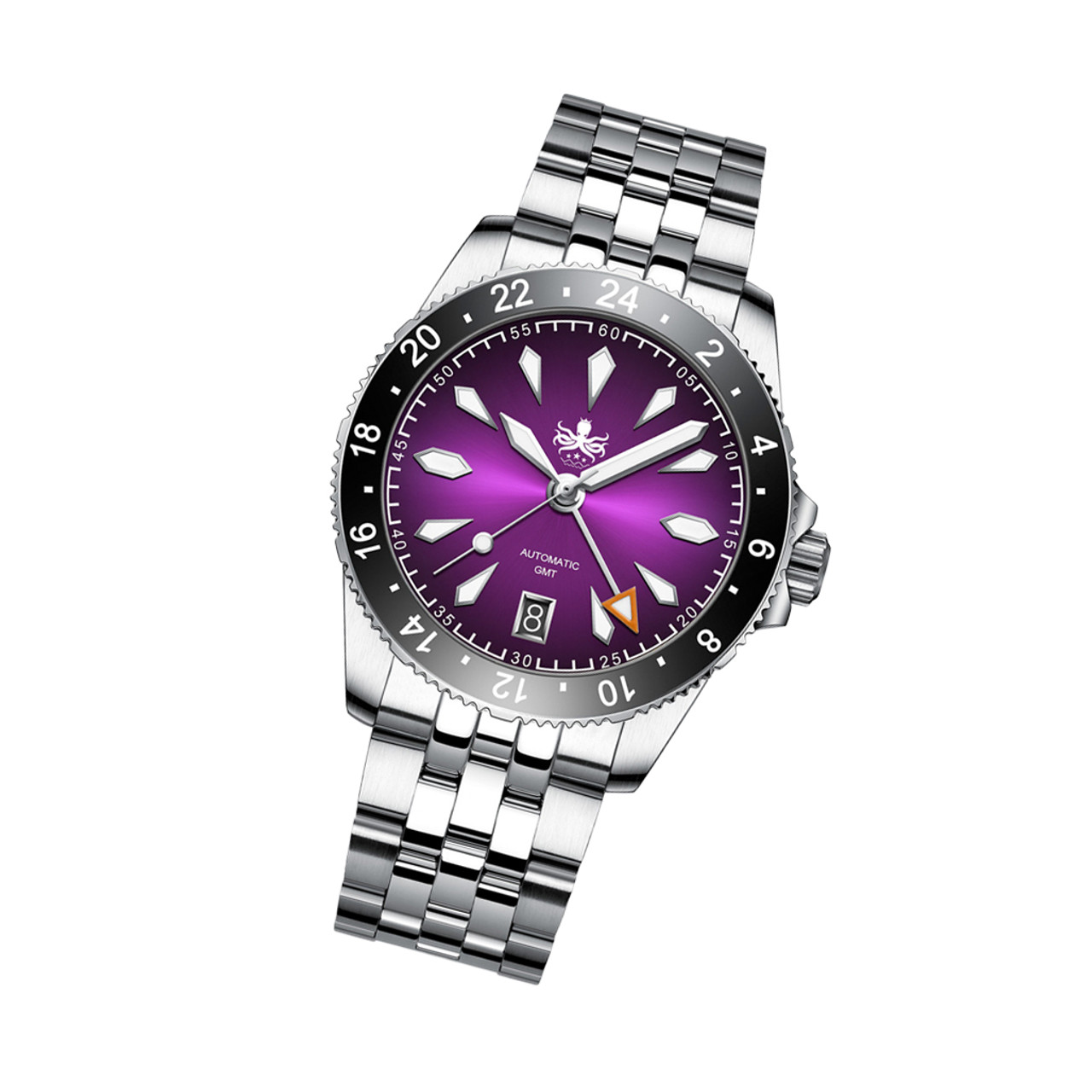 PHOIBOS Voyager GMT 100M Automatic Diver Watch PY058E Royal
