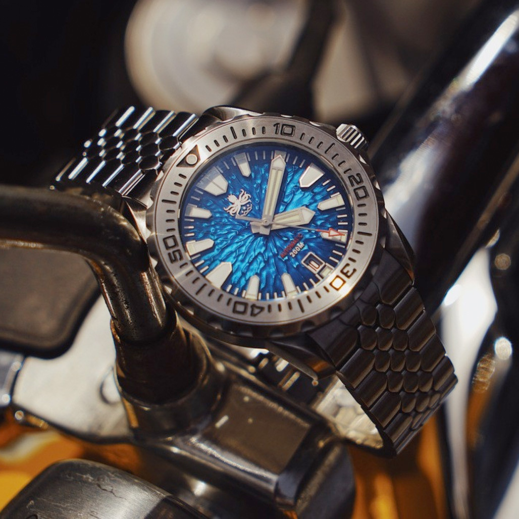 PHOIBOS KRAKEN 200M Automatic Dive Watch with Reef Blue Dial #PY059B