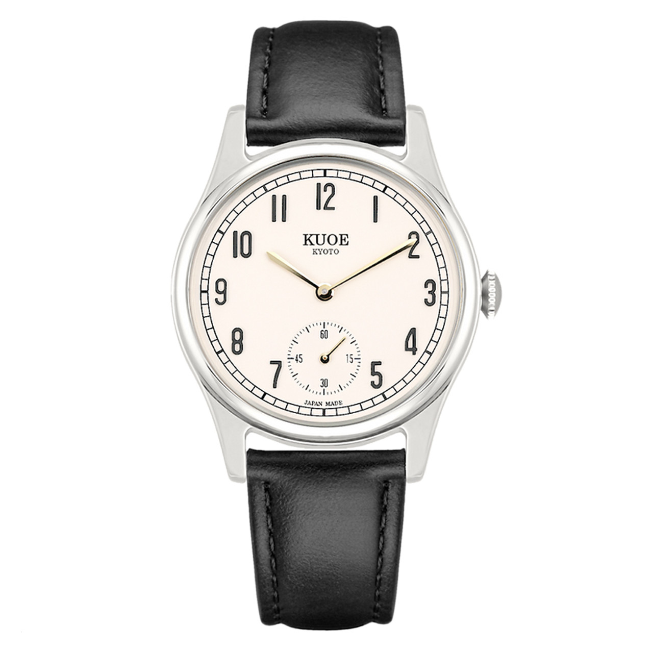 KUOE クオ OLD SMITH 90-001 KUOE Old Smith 90-001 Quartz 35mm Dress Watch #OS90001-AGD-O