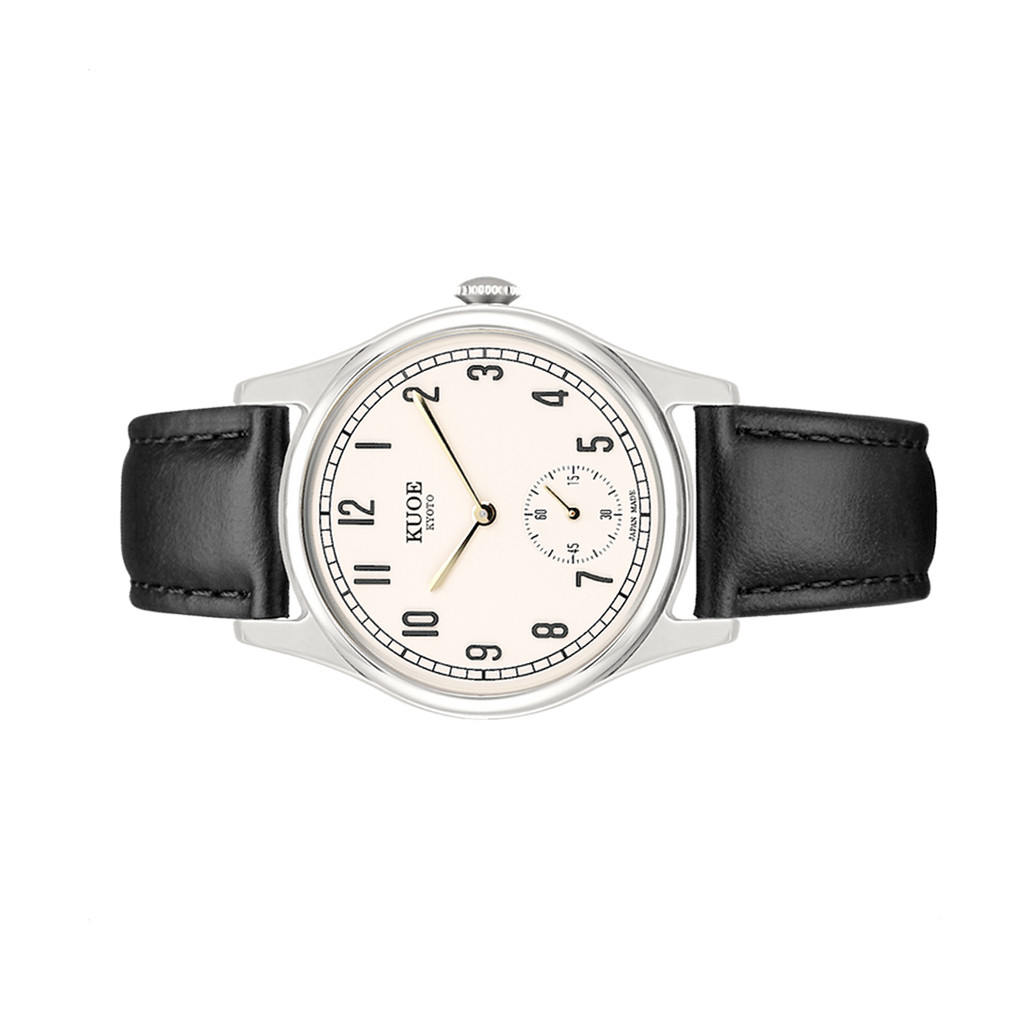 KUOE Old Smith 90-001 Quartz 35mm Dress Watch #OS90001-AGD-O-BK-SA