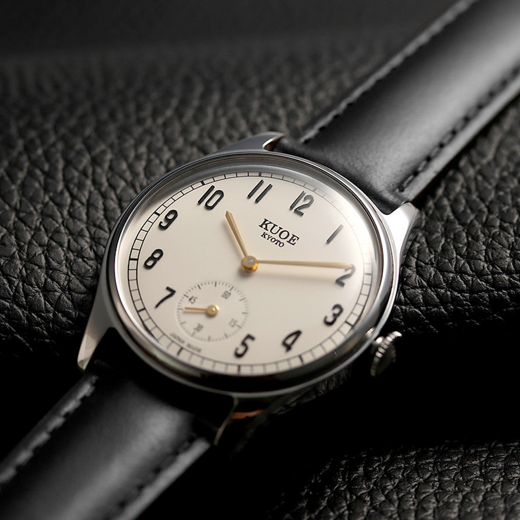 KUOE Old Smith 90-001 Quartz 35mm Dress Watch #OS90001-AGD-O-BK-SA