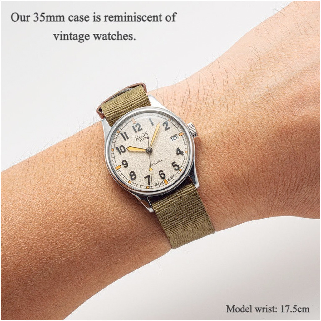 KUOE Old Smith 90-002 Automatic 35mm Watch with Ivory Dial