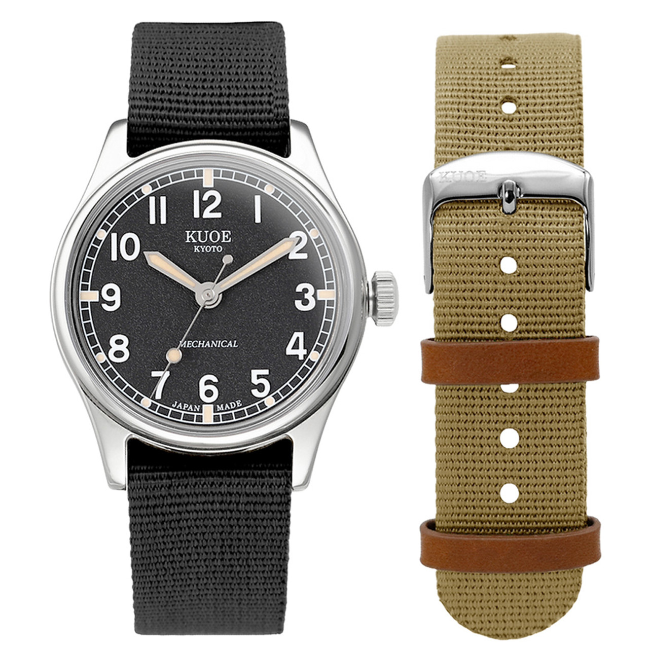 KUOE（クオ）OLD SMITH 90-002 ブラック 35mm OLD SMITH 90-002 35mm Version Bronze Case Black Dial No-Date