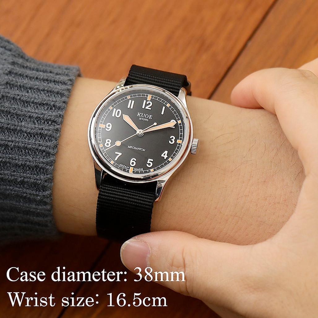 KUOE Old Smith 90-002 Automatic 38mm Watch with Black Dial