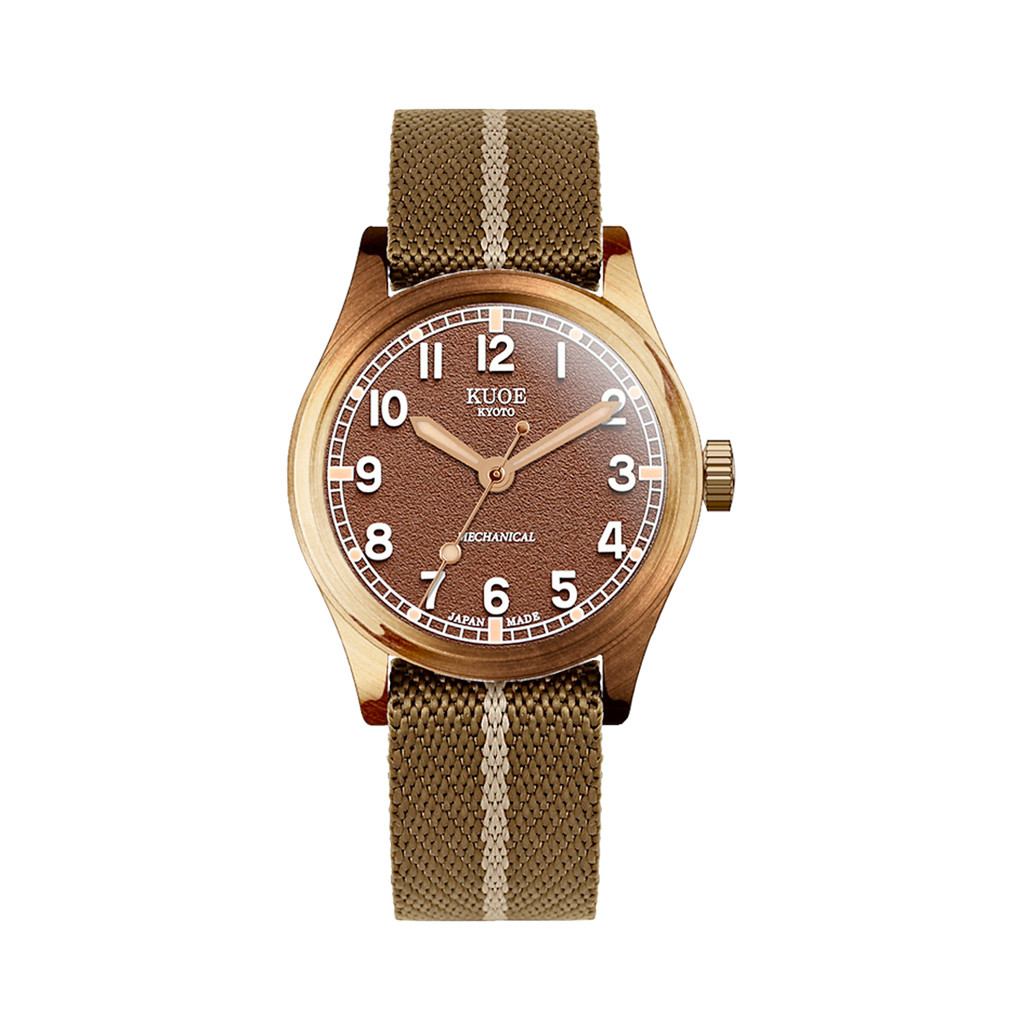 KUOE Old Smith 90-002 Bronze Case Automatic 38mm Watch with Brown