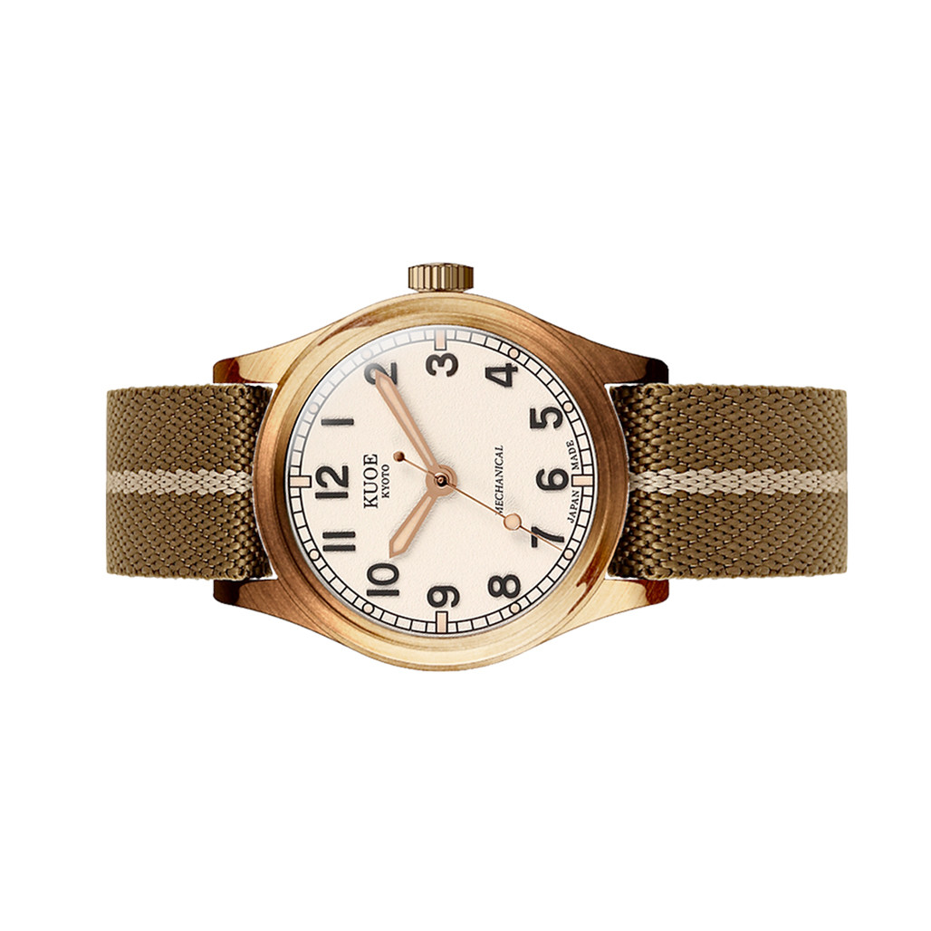 KUOE Old Smith 90-002 Bronze Case Automatic 38mm Watch with Ivory