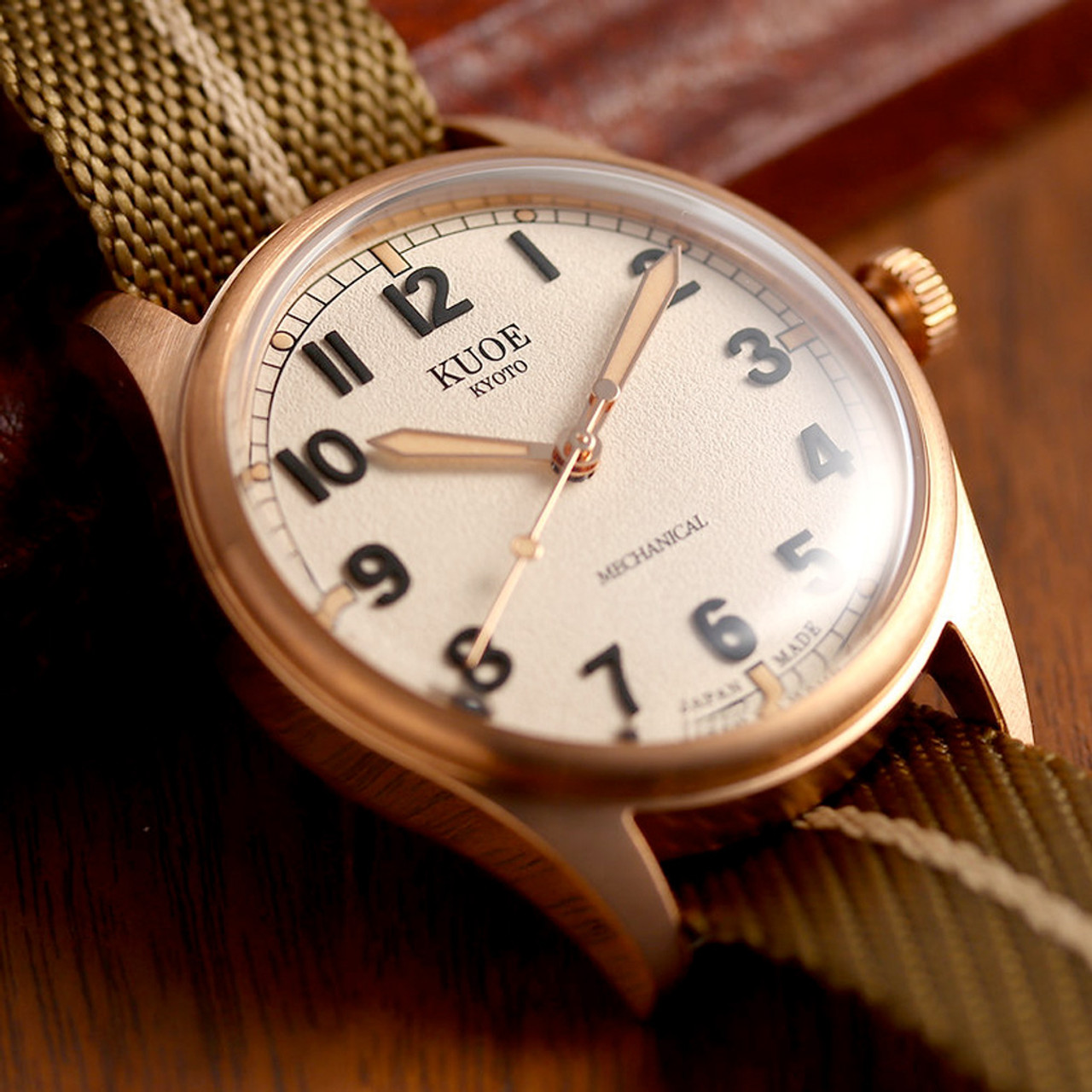 KUOE Old Smith 90-002 Bronze Case Automatic 38mm Watch with