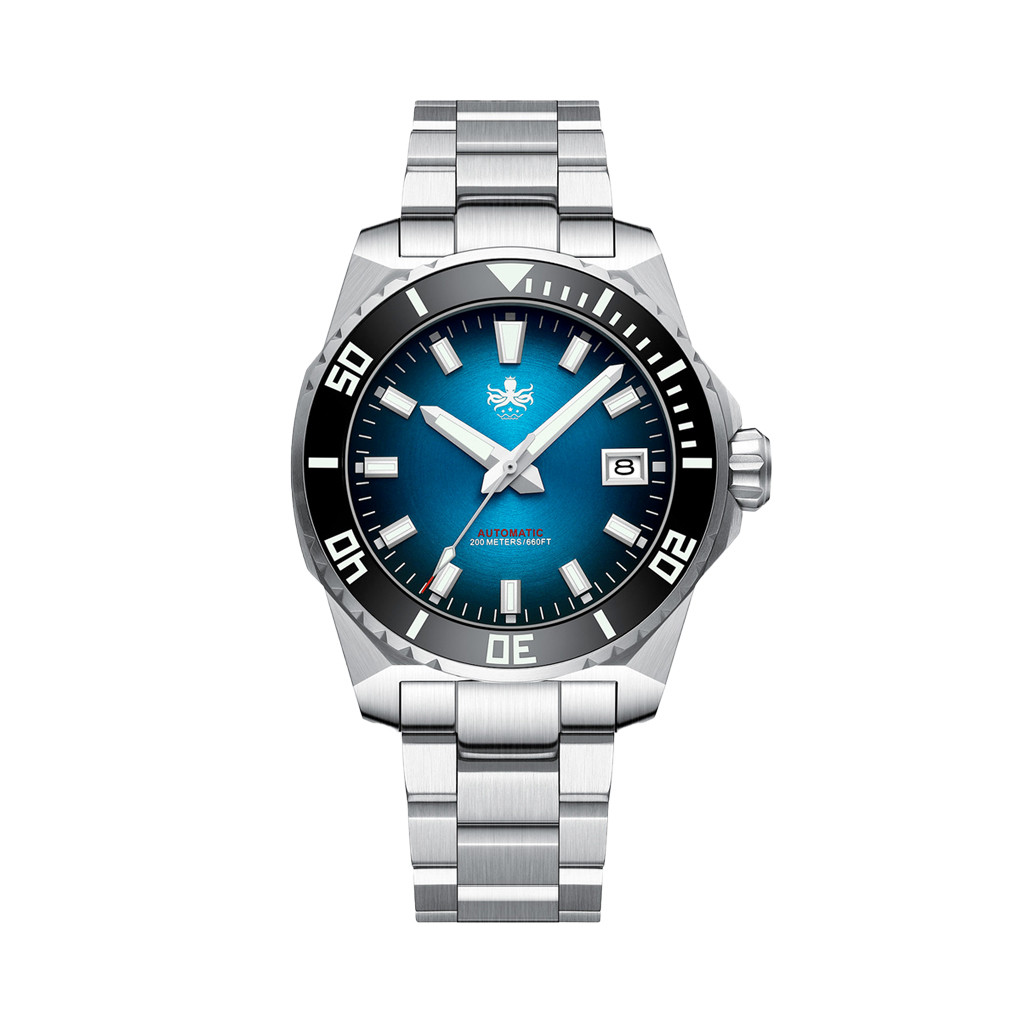 Phoibos Leviathan 40 Automatic Dive Watch with Radiant Blue Dial