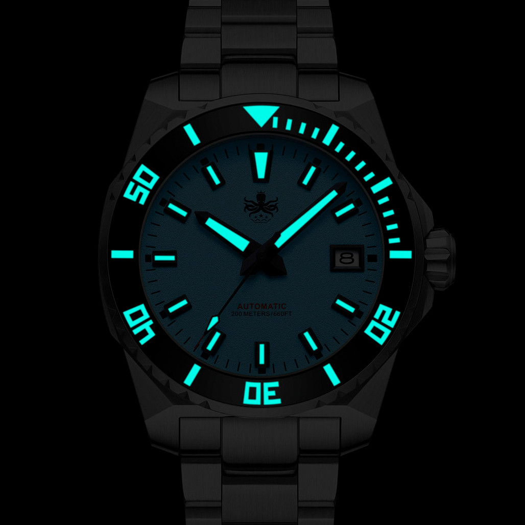 Phoibos Leviathan 40 Automatic Dive Watch with Radiant Blue Dial