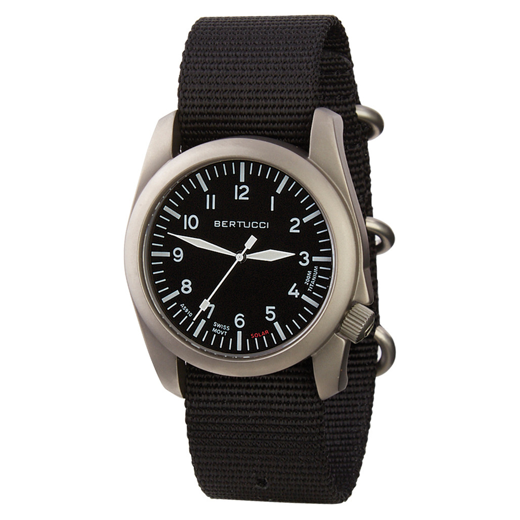 Bertucci A-4TS AERO Solar Black Dial Watch #13900