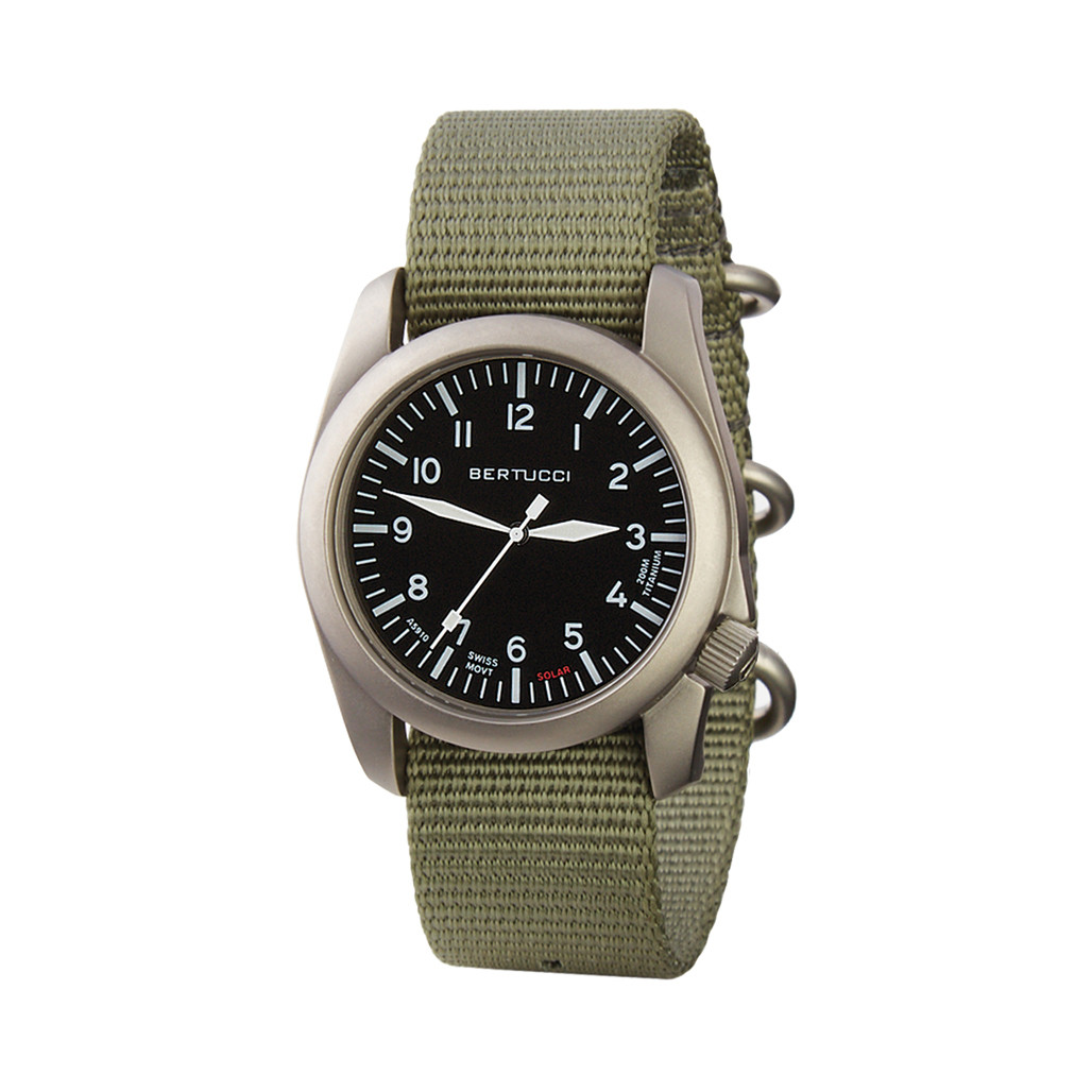Bertucci A-4TS AERO Solar Black Dial Watch #13901