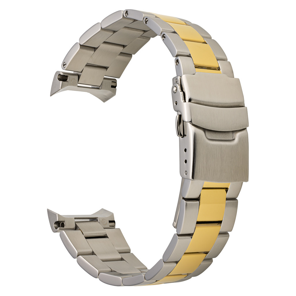 Islander 22mm Two-tone Three-Link Watch Bracelet for Casio Duro