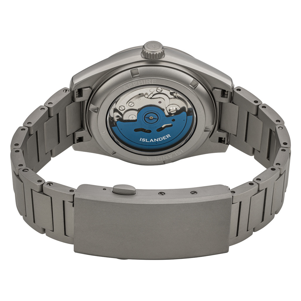 Islander Thunderbolt Pilot Watch with Black Mother of Pearl Dial