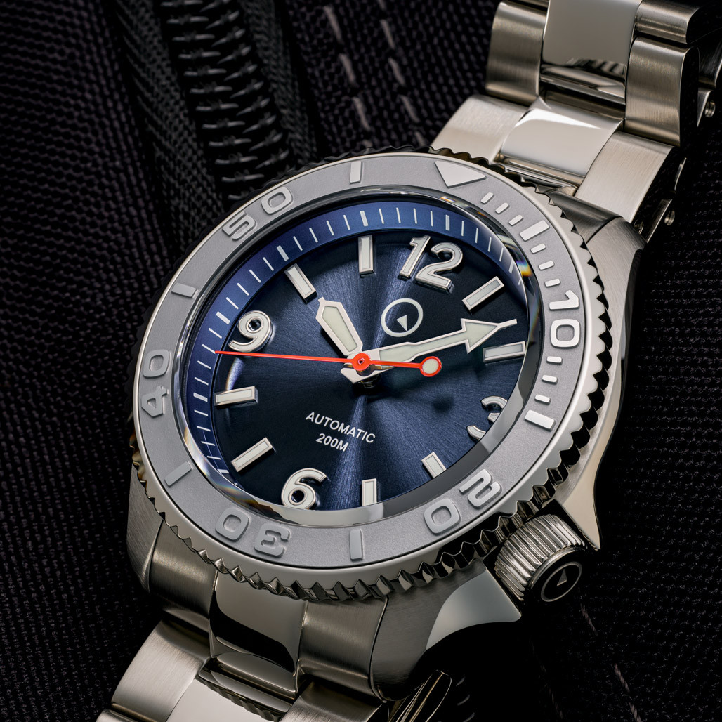 Islander Red October V2 Dive Watch with Radiant Blue Dial #ISL-323