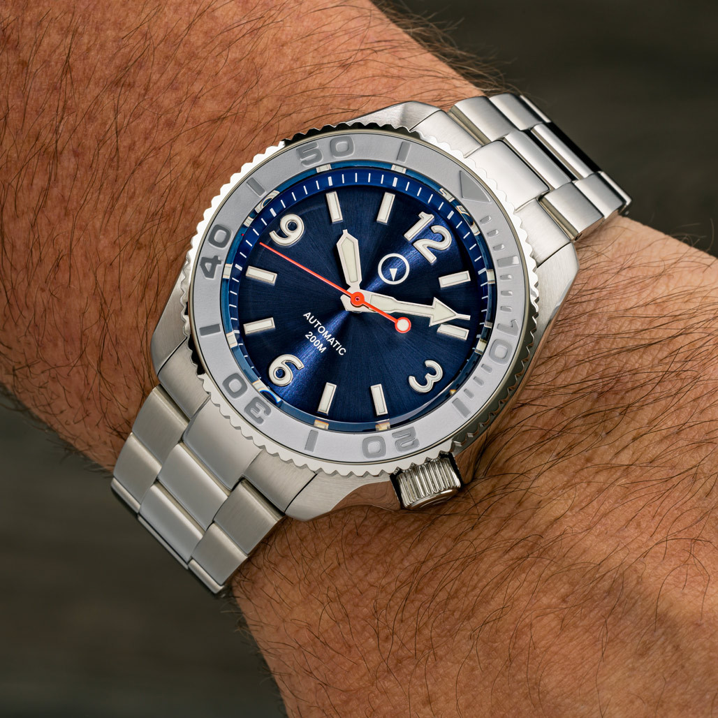 Islander Red October V2 Dive Watch with Radiant Blue Dial #ISL-323
