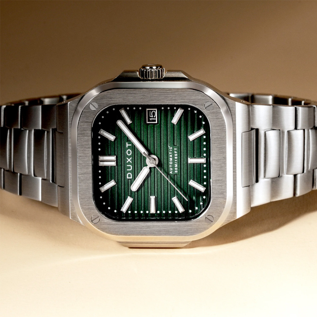 Duxot Quadrata Automatic in Sage Green #DX-2073-22