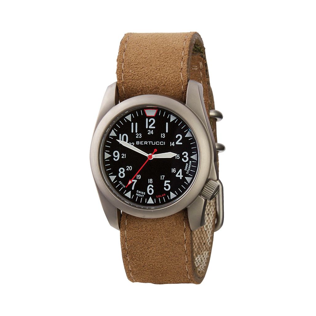 Bertucci A-4TS Super Yankee Solar with Black Dial and Leather