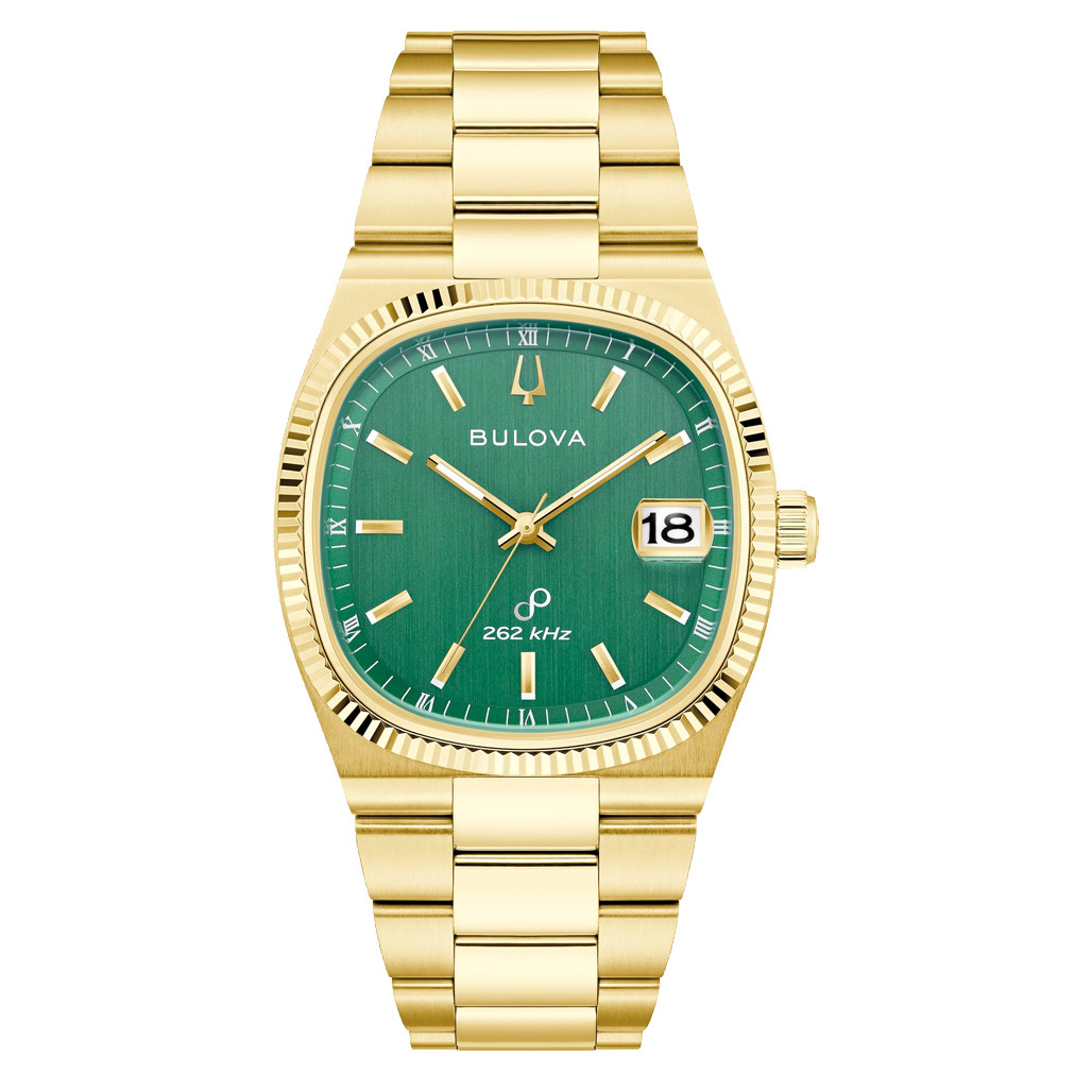 Bulova Super Seville Gold-Tone With Green Dial #97B237