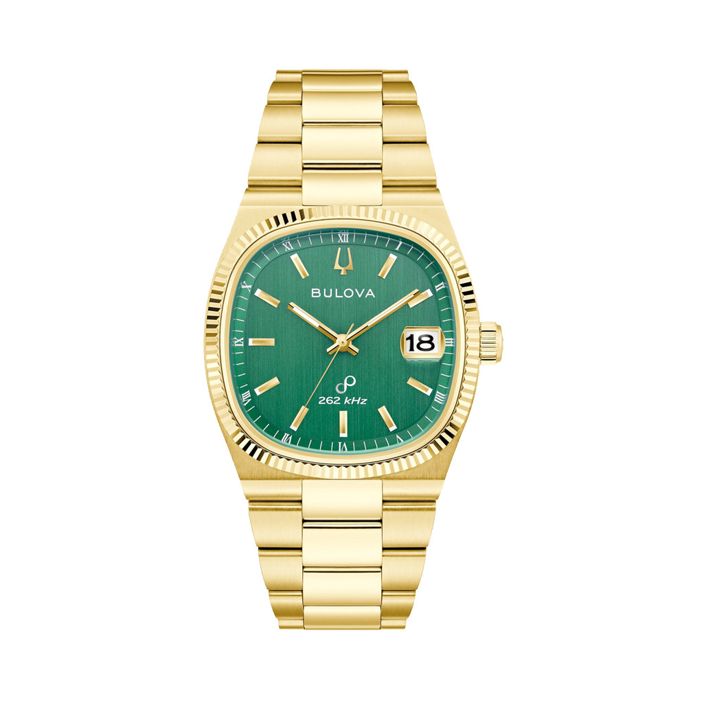 Bulova Super Seville Gold-Tone With Green Dial #97B237
